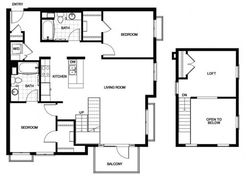 B24  Floor Plan at Candara at Hancock Park Apartments in Los Angeles CA